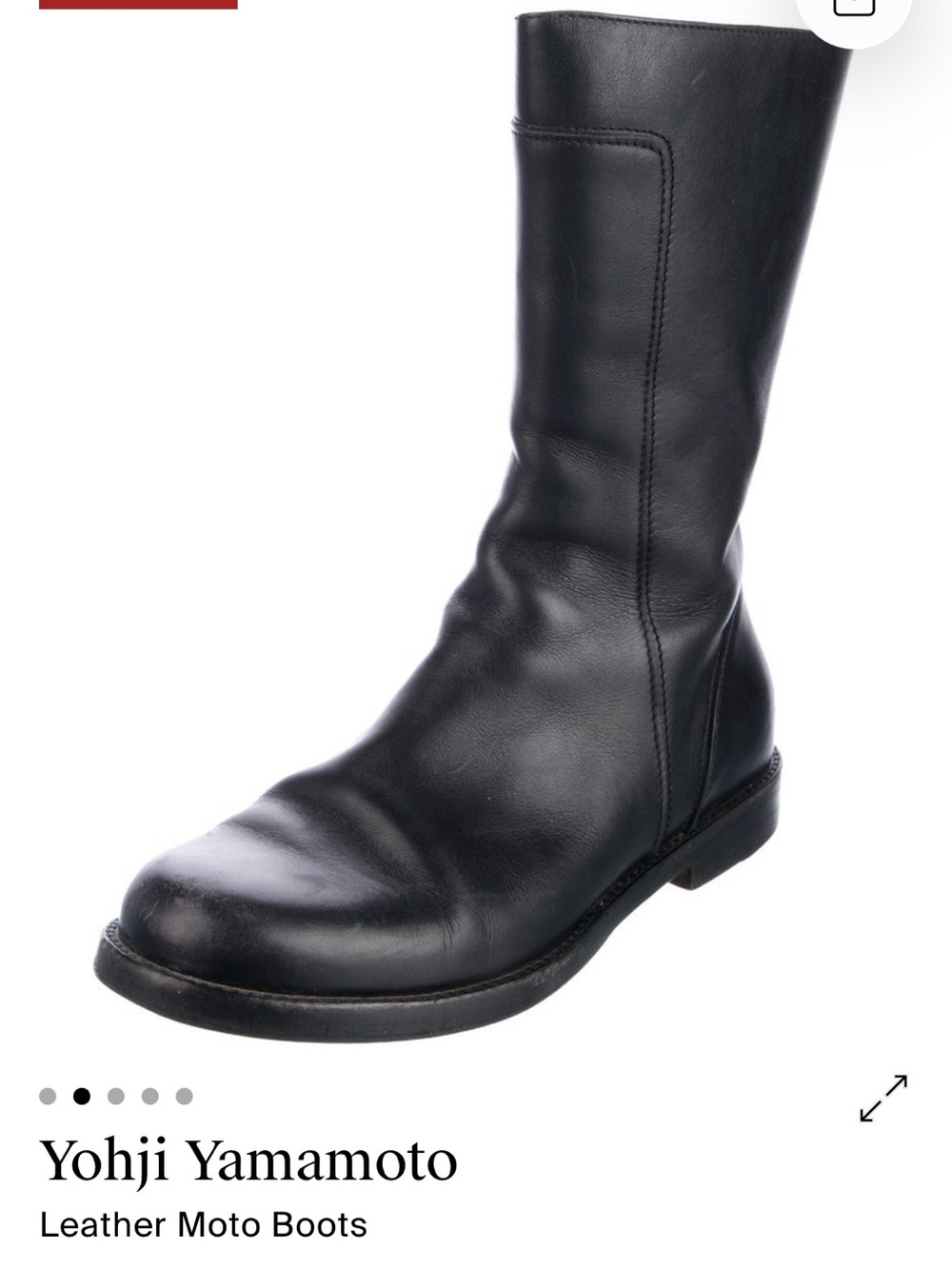 Yohji Yamamoto Women’s Black Leather Moto Boots